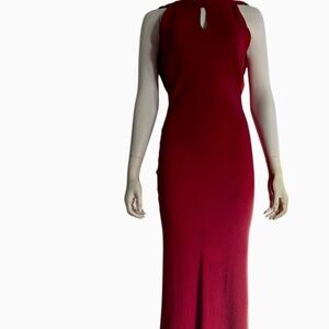 Raspberry Vintage Bias-cut Gown